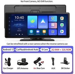 E32 - Dashcam voor Auto - WiFi - Dashcams - FullHD video - Super compact - Parkeermodus - 16:9 - 10.26 inch Scherm - Met Achteruitrijcamera - Zwart — thumbnail 5
