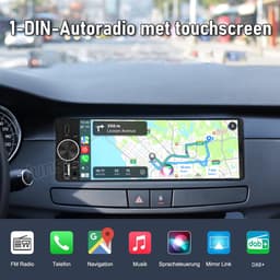 Cestovet 1DIN DAB+ Autoradio - 6.36 inch scherm - met Draadloze Carplay & Android Auto DAB+ - BT 5.2 - USB/USB-C + Achteruitrijcamera — thumbnail 2