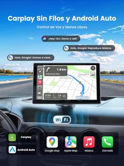 SnelShoppen - Carplay Auto 9 inch Scherm Met 4K Dashcam, Achteruitrijcamera 1080P, GPS Navigatie, Bluetooth 5.0, Spraakbediening, Mirror Link/FM, Incl — thumbnail 3