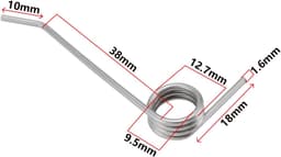 SnelShoppen - 10 Paar Sterke Rvs Veer voor Elektrische Verticuteermachine, Compatibel met Wolf-Garten VS 302 E VA 303 E, 10x Rechts 10x Links, Tuinacc — thumbnail 3