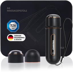 SnelShoppen - Mini Massage Gun - Compact Deep Tissue Massageapparaat - Stil & Krachtig - 2 Opzetstukken - Ultra Licht & Draagbaar - Elegant Ontwerp - — thumbnail 1