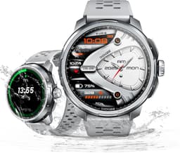 Anymoving M1-Sporthorloge met GPS Tracker-Smartwatch Heren - 1.5" AMOLED - Dual band GPS - AI Functie - 170+ Sportmodi - Bluetooth Belfunctie - 5ATM Waterdicht - Hartslagmeter - Geschikt voor Android en iPhone - Zilver — thumbnail 1