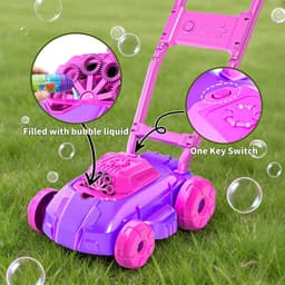 SnelShoppen - Bellen Grasmaaier met Muziek, Morsvrij Ontwerp, 5000+ Bellen/Min, Tuinspeelgoed voor Kinderen 3-6 Jaar, Binnen en Buiten, Paars — thumbnail 5