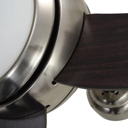 Plafondventilator met Lamp - Ventilator met Licht - Kamertemperatuur Regelen - Ingebouwde Verlichting - 128 cm - Bruin — thumbnail 3