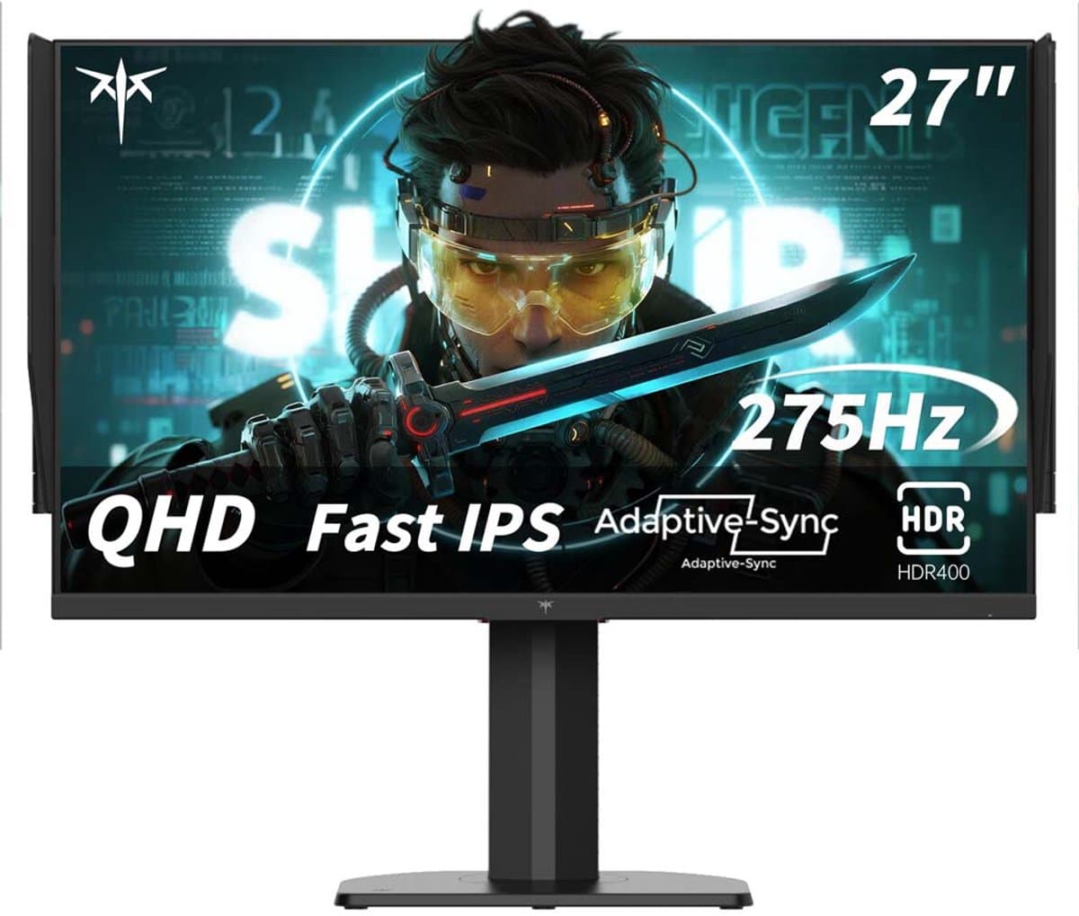 KTC H27E8 Gaming-monitor, 27-inch 2560×1440 Fast IPS-scherm, 240Hz verversingssnelheid & 275Hz OC, 1ms MPRT-reactietijd, HDR400, FreeSync & G-Sync compatibel, laag blauw licht & flikkervrij, verstelbare standaard & 100x100mm VESA-montage ondersteund. — afbeelding 1