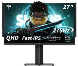 KTC H27E8 Gaming-monitor, 27-inch 2560×1440 Fast IPS-scherm, 240Hz verversingssnelheid & 275Hz OC, 1ms MPRT-reactietijd, HDR400, FreeSync & G-Sync compatibel, laag blauw licht & flikkervrij, verstelbare standaard & 100x100mm VESA-montage ondersteund. — thumbnail 1
