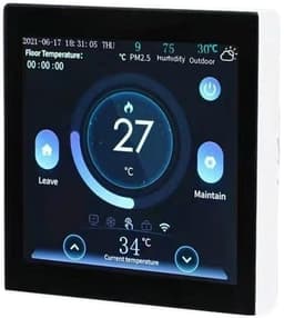 Slimme Thermostaat - Verwarmingsthermostaat Vloerverwarming - Energie Besparen - App Bediening - 86x86x15 mm - Zwart — thumbnail 1