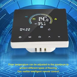 Slimme Thermostaat - Waterverwarmer Controle - Comfort Thuis - App Bediening - AC 90-240V - Zwart — thumbnail 3