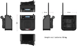 PerfectPro DABPRO Bouwplaats Radio - DAB+ - FM - Bluetooth - Oplaadbaar - Zwart - DPR2 — thumbnail 4