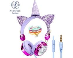 Kinder Koptelefoon - Met Unicorn armband - Koptelefoon – Bling Headset - Headset Eenhoorn – Eenhoorn Koptelefoon – Meisjes Koptelefoon -Meisjes Speelgoed – Cadeau - Sinterklaas - Feestdagen - Bedraad -