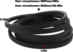 Grasmaaier Aandrijfriem 754-0125A - 2667mm - Vervangend onderdeel - Geschikt voor MTD Gutbrod - ShopVlot — thumbnail 3