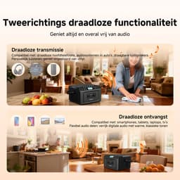 Retekess TR642 Draagbare Radio CD Speler - met Bluetooth en DAB - Stereo FM Radio en AUX – Werkt ook op batterijen - Draadloze Verbinding - Boombox Stereo Radio - Voor Thuisvermaak - Zwart - Met Afstandsbediening — thumbnail 3