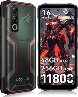 Robuuste smartphone - DOOGEE Blade20 Plus - 6,6" 120Hz - 48GB(6+42) RAM - 256GB ROM - 11800 mAh/33 W - Android 16 - NFC GPS - Rood — thumbnail 1