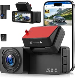 Dashcam 4K met GPS - dubbele camera auto - 3,16 inch scherm - levendige beelden dag en nacht - ShopVlot — thumbnail 1
