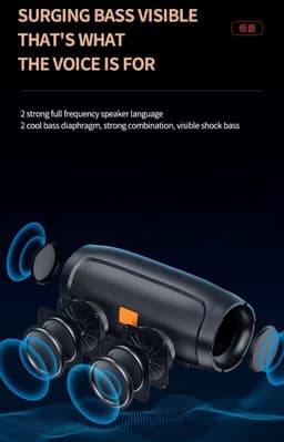Draadloze Bluetooth Speaker Blauw – 6W Stereo Bass, 360° Surround Sound, 800mAh Batterij, Bluetooth 4.2, FM Radio, USB & TF-kaart – Draagbare Mini Speaker — thumbnail 3
