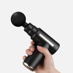 Mini Massagepistool - Handmassageapparaat Voor De Spieren - Diepweefselpercussiemassageapparaat - 4 Massagekoppen En 6 Snelheden — thumbnail 2