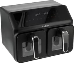 Dubbele Heteluchtfriteuse / Airfryer – 2200W – Dual Zone 8 Liter (2x 4L) – Digitaal LCD Display – Anti-Aanbak – Vaatwasserbestendig — thumbnail 2