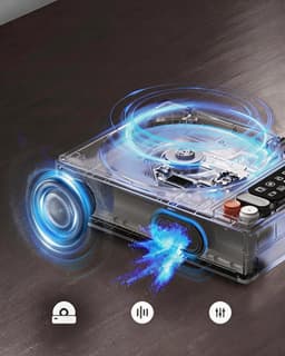 CD speler - Bluetooth luidspreker - Draagbare Multifunctionele CD speler - 4000mAh Accu & 4.5u Speeltijd - 7 Modi & Bluetooth - Retro Design & Display - Voor Thuis & Onderweg — thumbnail 5