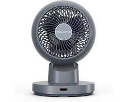Tafelventilator stil - compacte ventilator met 12 snelheden - oscillerend - timer 12 uur - blauwe ventilator