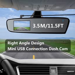 SnelShoppen - Micro USB Dashcam Voedingskabel 3,5 m, USB A Plug naar Micro USB Plug, 24AWG voor Dashcam, Achteruitkijkspiegel Camera, Zwart — thumbnail 3