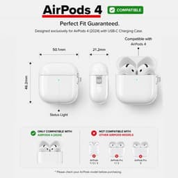 Enluxe Case geschikt voor Airpods 4 - Kersenbloesem Tak - Transparant Hoesje met Karabijnhaak, Schokbestendig — thumbnail 2