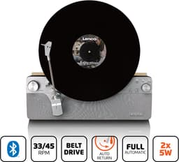 Lenco Verticale Platenspeler Bundel - LSA-071SI + TTA-6IN1 - Platenspeler met Bluetooth - 6-delige LP Schoonmaakset — thumbnail 5