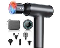 Thuys - Massage Gun met Warmte & Koeling – 6 Snelheden – 10 mm Diepe Massage – 60W – USB-C – 10 Min. Auto-Uitschakeling – Zwart