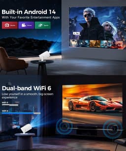 Omgoods - Mini Projector met 4K Ondersteuning en 180° Draaiend Scherm — thumbnail 3