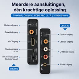 HDMI ARC Audio Extractor – 192kHz DAC Converter – HDMI ARC, Optisch & Coaxiaal naar RCA L/R, SPDIF & 3,5mm AUX – Audio Adapter — thumbnail 2