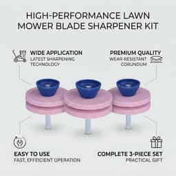 SnelShoppen - 3Pcs Slijpwiel Scherpsteen Efficiënte Mes Slijper Voor Grasmaaier, Tuintractoren, Boorbladen, Sterk en Duurzaam (Dubbele Laag) — thumbnail 3