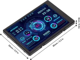 SnelShoppen - 3.5 Inch IPS USB Mini Scherm, AIDA64 PC CPU RAM Gegevens Temperatuur Weergave, PC Sensor Paneel Temperatuur Monitor voor Computerbehuizi — thumbnail 5