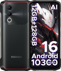 DOOGEE Blade 20X - Robuuste Telefoon - Smartphone - 12 GB RAM+128 ROM（2TB/TF) - 10300mAh/18W - UNISOC T7250 - Android 16 - 6,6-inch HD+ 90Hz - 16MP Camera - IP68 - Vingerafdruk - Triple card slot - Face ID - NFC - GPS - OTG -Zwart — thumbnail 1