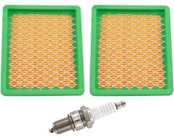 SnelShoppen - 2 x luchtfilter met bougie voor grasmaaier Fuxtec FX-RM4639 5196 1855 1860 - Vervangingsonderdelen voor tuinonderhoud - Hoogwaardige kwa