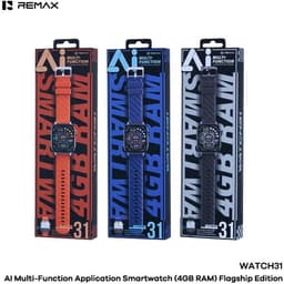 Remax WATCH31 - Smartwatch - AI - 4GB - IP68 - Bellen via bluetooth - Oranje — thumbnail 2
