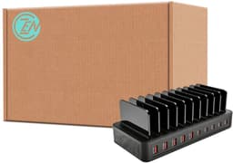 ZENC® 10 Poorten Oplaadstation Geschikt voor Telefoon en Tablet - 100W Snellader - Multi Oplader - Zwart — thumbnail 5