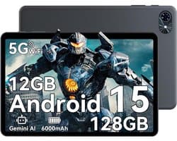 TABWEE Android 15 tablet, 128 GB ROM, 20 GB RAM, Octa-Core, WiFi 6, dubbele camera 8 MP + 5 MP - ShopVlot