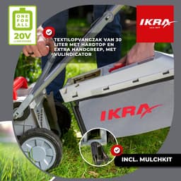 IKRA accu-grasmaaier ICM 2033 met mulch-functie, inclusief 20 V accu en oplader — thumbnail 4