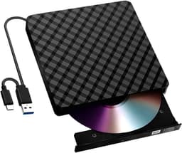 Externe CD/DVD Drive - Optische Drive USB Drive - Data Overzetten - Compact en Stevig - Draagbaar - Zwart — thumbnail 1