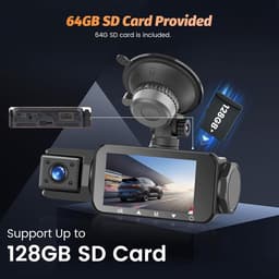 Dashcam 4K+1080P - WiFi Auto Camera - 3" IPS Scherm - Nachtzicht voor optimale veiligheid - ShopVlot — thumbnail 4