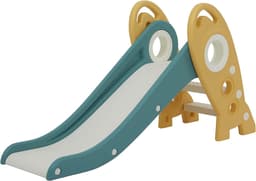 House Toys Kids Raketglijbaan - Eerste glijbaan, speelset voor binnen of buiten, tuinglijbaan groen en goud, H645 x B330 x D1250mm, LHT191GG — thumbnail 4