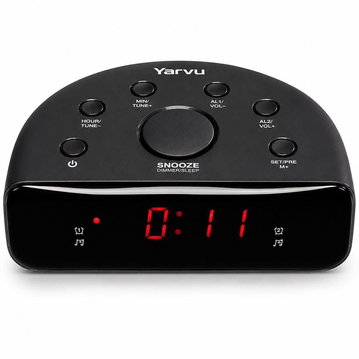 Wekkerradio - Wekker Radio - FM Radio - Klokradio - Slaapkamer - Snooze - Alarm - Slaap Functie - Slaapfunctie - Digitale Klok - Digitale Wekkerradio - Dual Alarm - Zwart — afbeelding 1