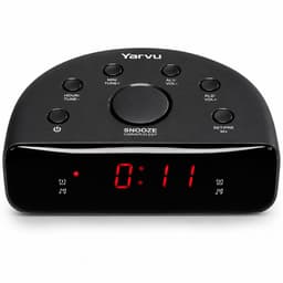 Wekkerradio - Wekker Radio - FM Radio - Klokradio - Slaapkamer - Snooze - Alarm - Slaap Functie - Slaapfunctie - Digitale Klok - Digitale Wekkerradio - Dual Alarm - Zwart — thumbnail 1