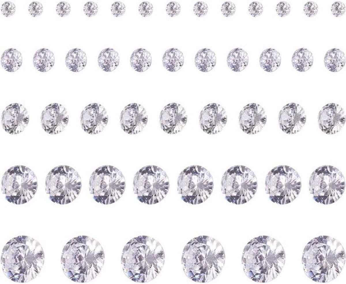 Set van 376 facet geslepen heldere zirconia stenen in 2mm tot 6mm voor nail art en sieraden maken, met diverse formaten voor creatieve toepassingen — afbeelding 1