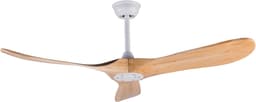 MIVRAY Plafondventilator 52 Inch Met 3 Houten Bladen Propellerdesign Zonder Verlichting Wit Natuurlijk Hout Voor Woonkamer En Slaapkamer — thumbnail 3