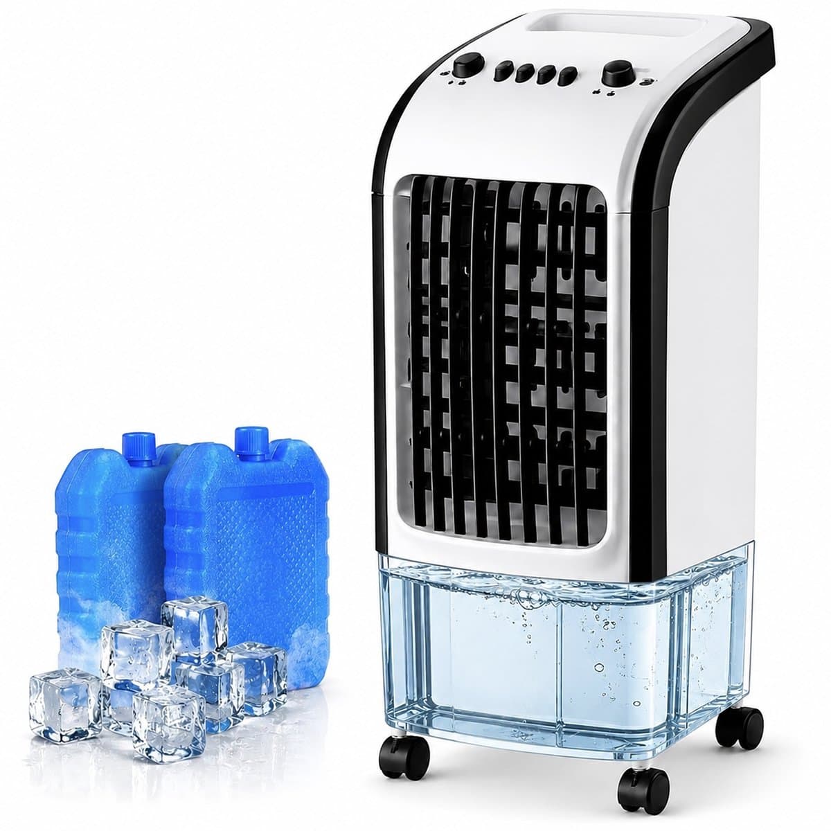 Innovastore Draagbare Luchtkoeler - 3-1 luchtkoeler - Verstuiver ventilator - Verdampingskoeler - 65 W - 4 liter - 28x28x58cm — afbeelding 1
