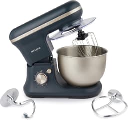 Staande Mixer - Keukenmachine - Thuis Bakken - 1200W Kracht - 5L Kom - Blauw Grijs — thumbnail 1