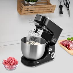 Keukenmachine - Mixer - Bakken en Mixen - Krachtige Motor - 5 Liter Kom - Zwart en Zilver — thumbnail 2
