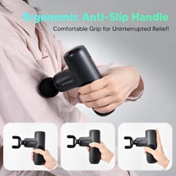 Mini Massage Gun - Spierstimulator Percussie - Spierherstel Bevorderen - 5 Instelbare Snelheden - 8mm Impactdiepte - Zwart — thumbnail 3