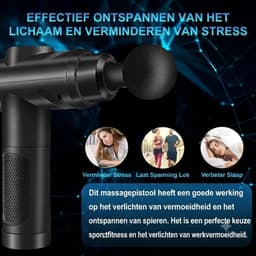 Lìon® Massagengun - Massage Pistool - Massage Gun - Zwart - 10cm x 10cm x 10cm — thumbnail 5