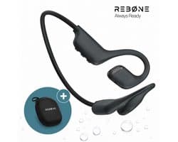 REBØNE® BEAM Bone Conduction Headphone - Sport Oortjes Draadloos - 20 Uur Batterijduur - Open Ear Koptelefoon - Hardloop Hoofdtelefoon - Draadloze - Bluetooth - Sportoordopjes - IPX5 Waterdicht / Zwart
